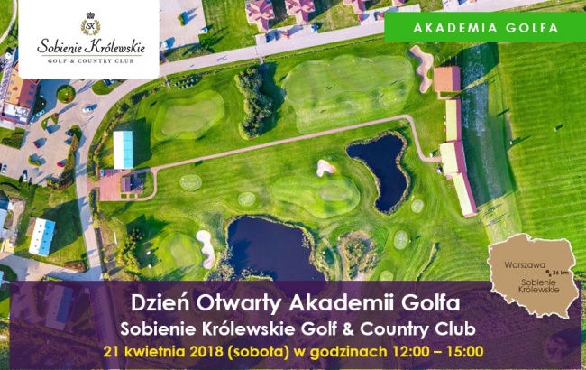 Zaproszenie na Akademię Golfa, która odbędzie się w Sobieniach Królewskich G&CC