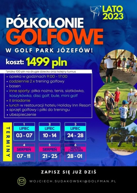 Półkolonie golfowe w Golf Park Józefów 2023