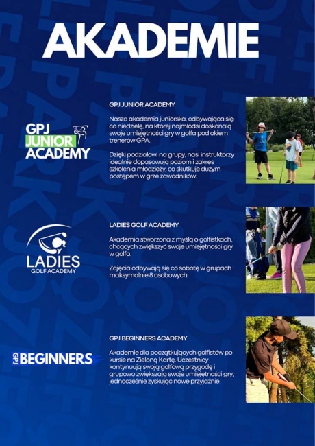 Akademia golfa w GOLF PARK JÓZEFÓW 