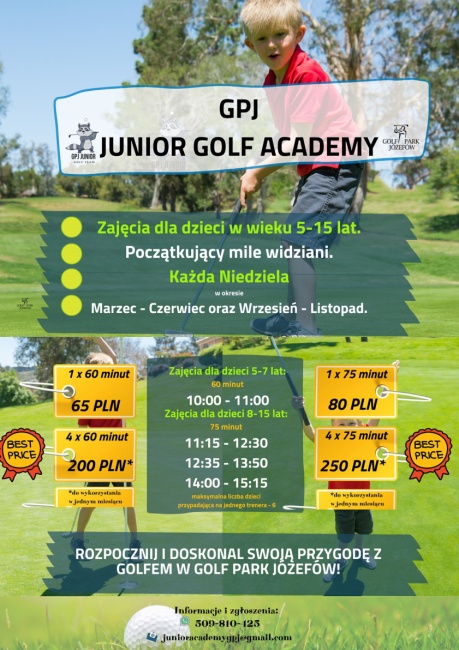 Od 28 marca wznawiamy zajęcia w ramach GPJ Junior Golf Academy!